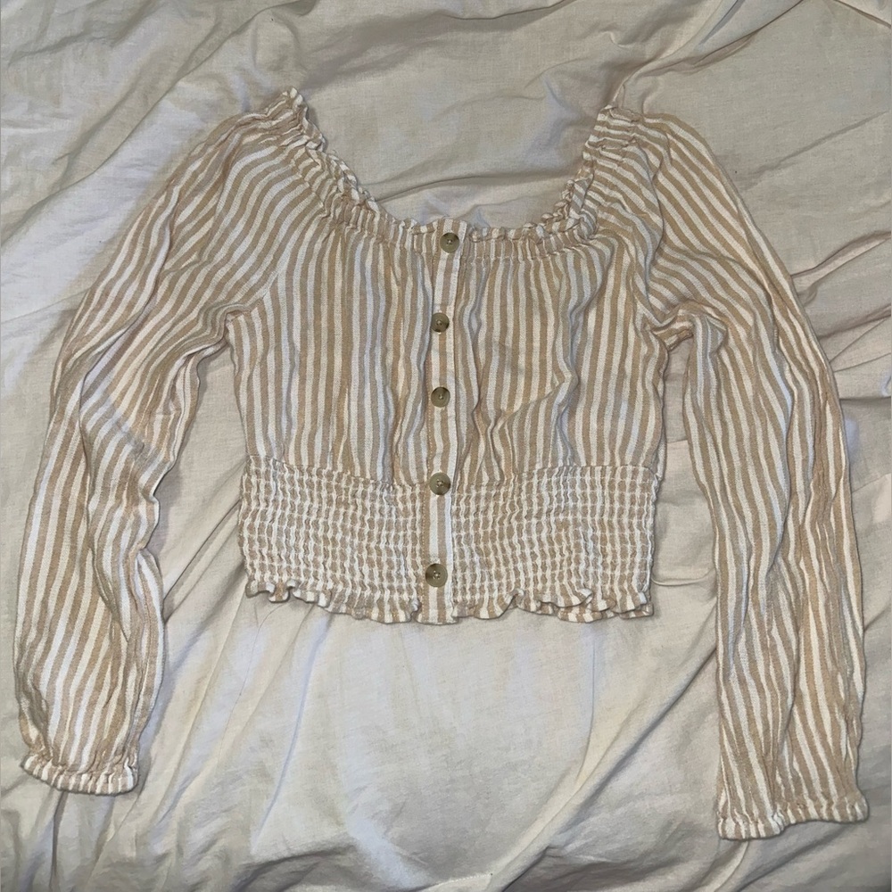 Aeropostale cropped off the shoulder top